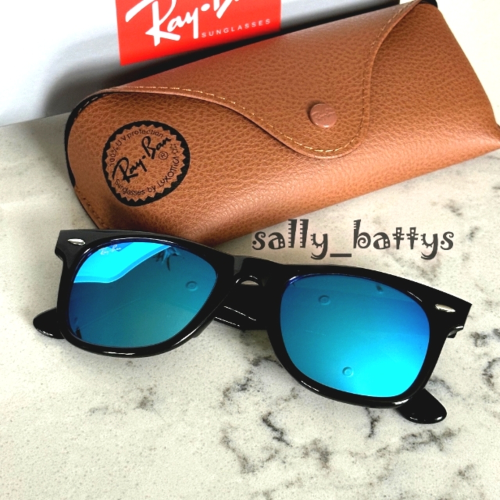 RayBan (Store Display) Wayfarer Blue Mirror RB2140 - Picture 6 of 17